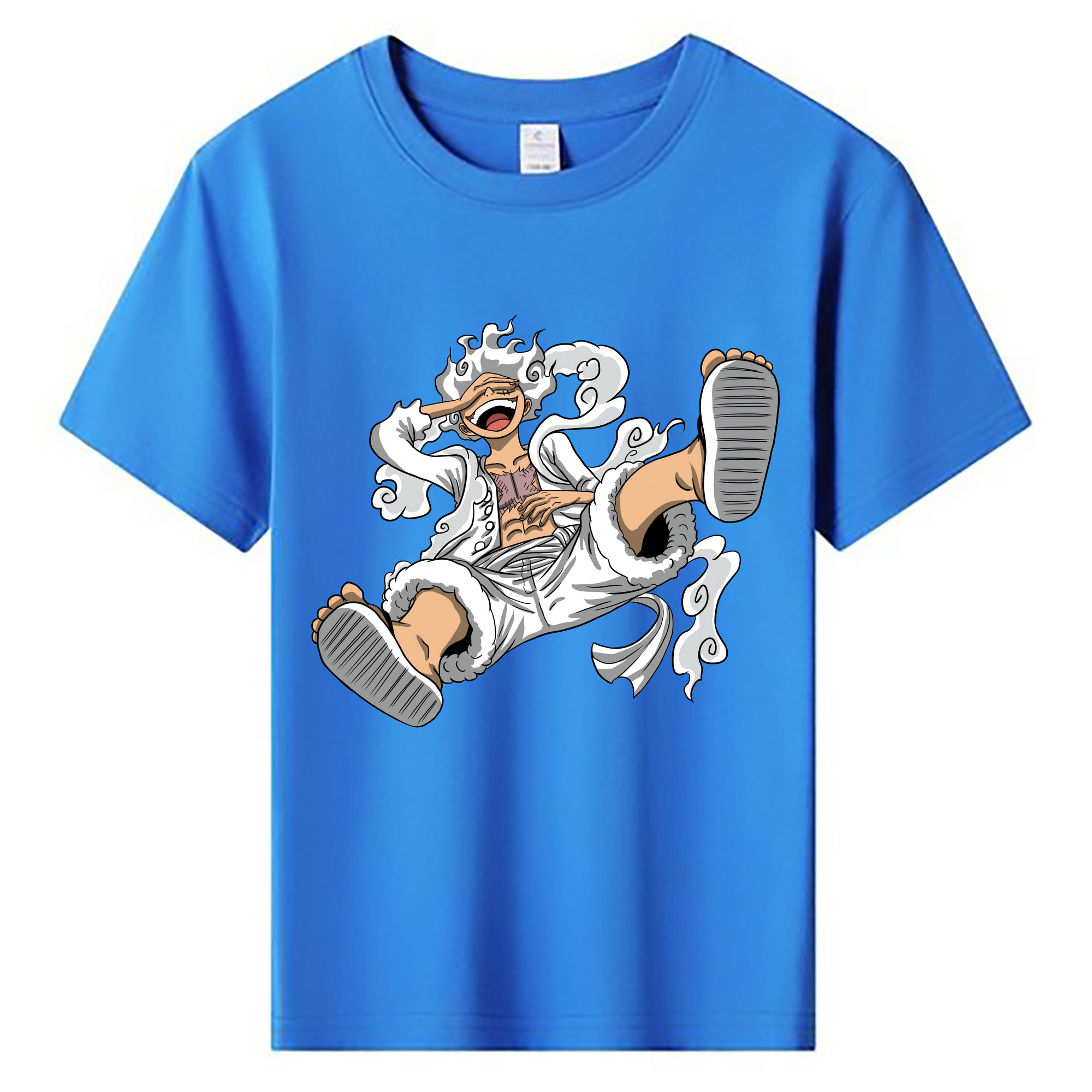 ワンピース モンキー・D・ルフィ ONE PIECE Monkey D. Luffy 綿100％キッズTシャツ（フロントプリント）